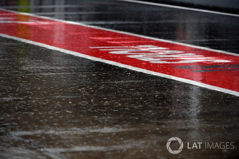 Rain and wet pit lane