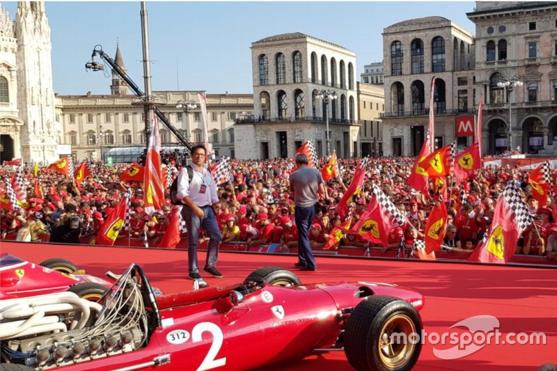 Monoplazas en la fiesta de Ferrari