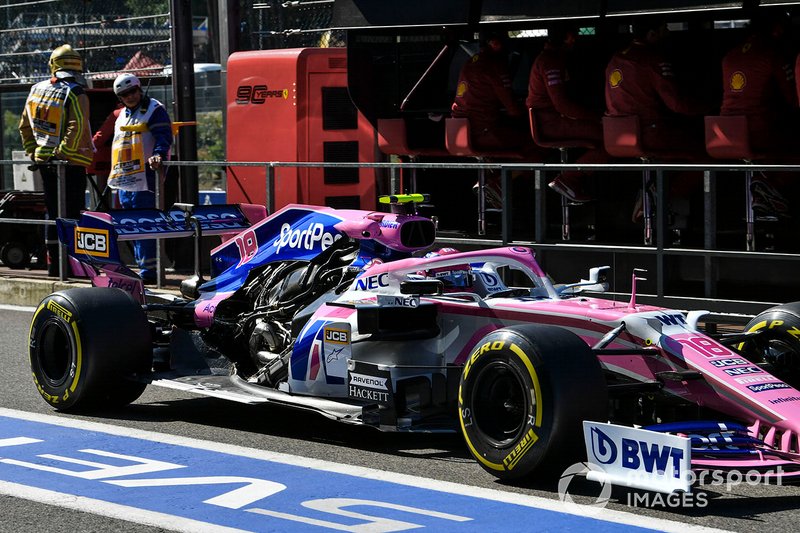 Lance Stroll, Racing Point RP19 sem cobertura de motor