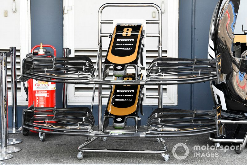 L'aileron avant de la Haas F1 Team VF-19