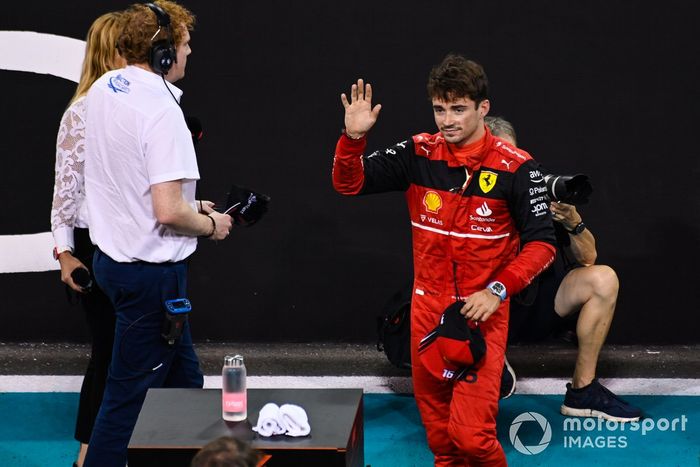 Charles Leclerc, Ferrari, en el Parc Ferme tras la clasificación