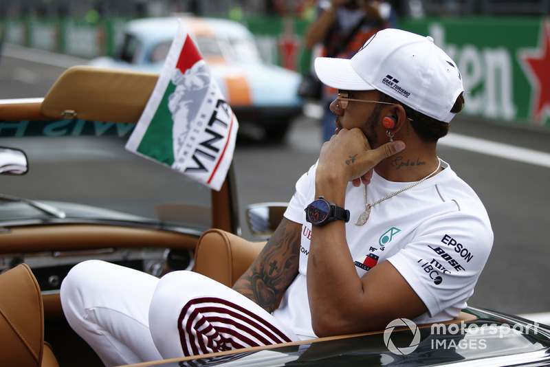 Lewis Hamilton, Mercedes AMG F1 on the drivers parade