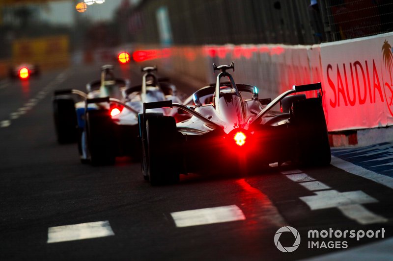 A rear view of the action