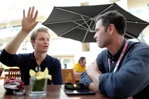 Jimmie Johnson met Nico Rosberg