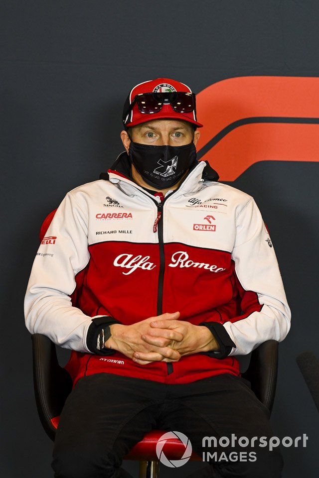 Kimi Raikkonen, Alfa Romeo, in a Press Conference