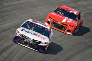 Denny Hamlin, Joe Gibbs Racing, Toyota Camry FedEx Office, Darrell Wallace Jr., Richard Petty Motorsports, Chevrolet Camaro Door Dash