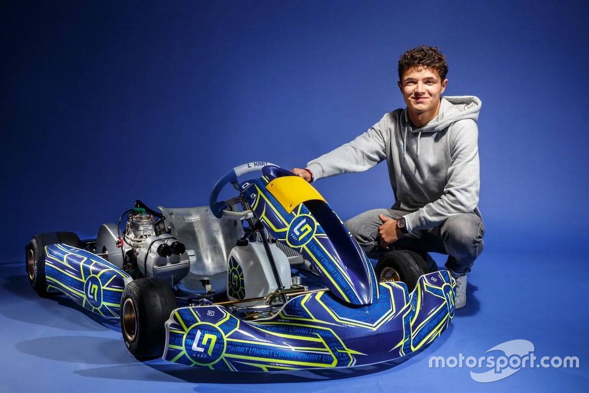 Lando Norris all'Adria Karting Raceway