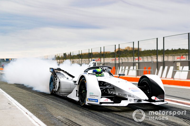 Felipe Massa, Venturi Formula E, EQ Silver Arrow 01, sgomma in pit lane