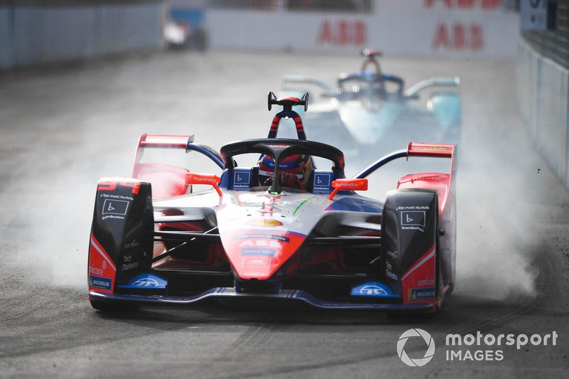 Pascal Wehrlein, Mahindra Racing, M6Electro locking up