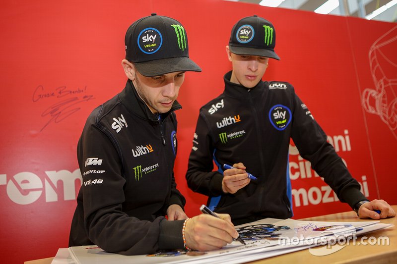 Visita di Andrea Migno e Celestino Vietti, Sky Racing Team VR46 presso la sede Brembo