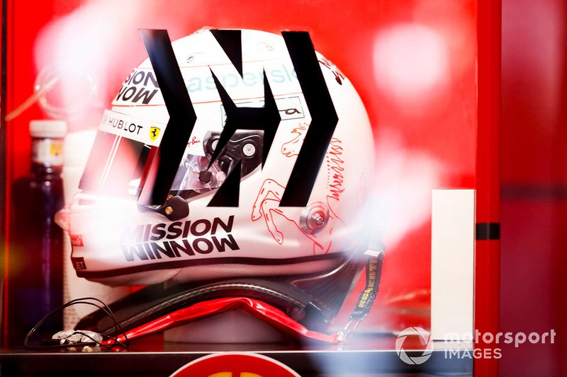 Helmet of Sebastien Vettel, Ferrari 