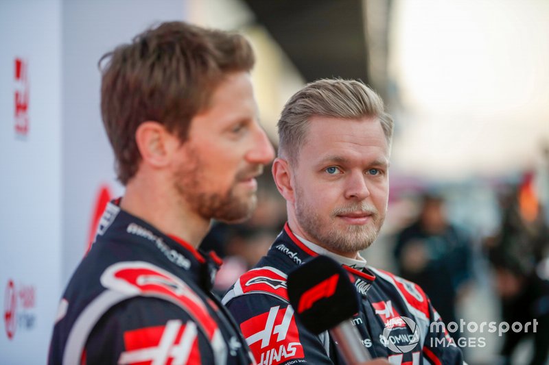 Kevin Magnussen, Haas F1 Team and Romain Grosjean, Haas F1 Team