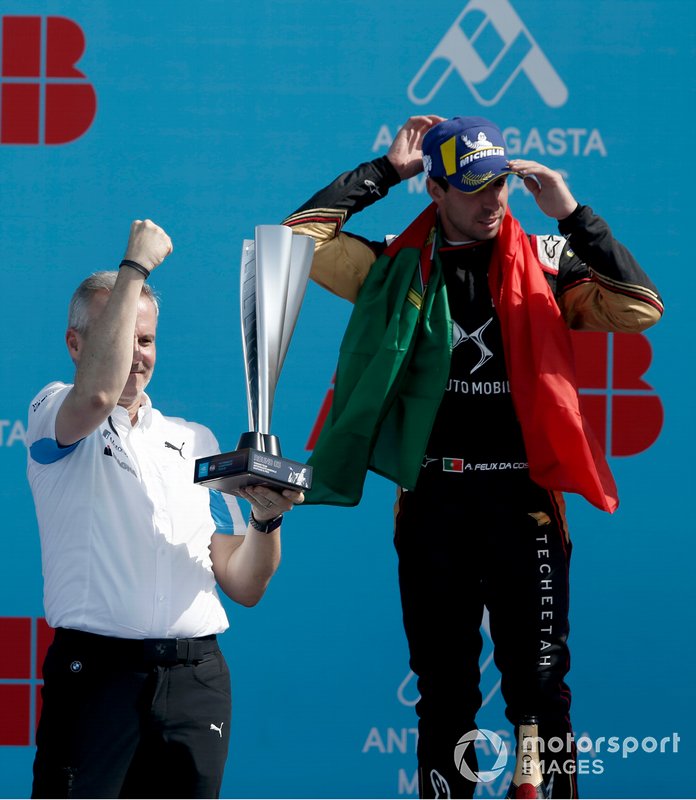 Antonio Felix da Costa, DS Techeetah, 2nd position on the podium