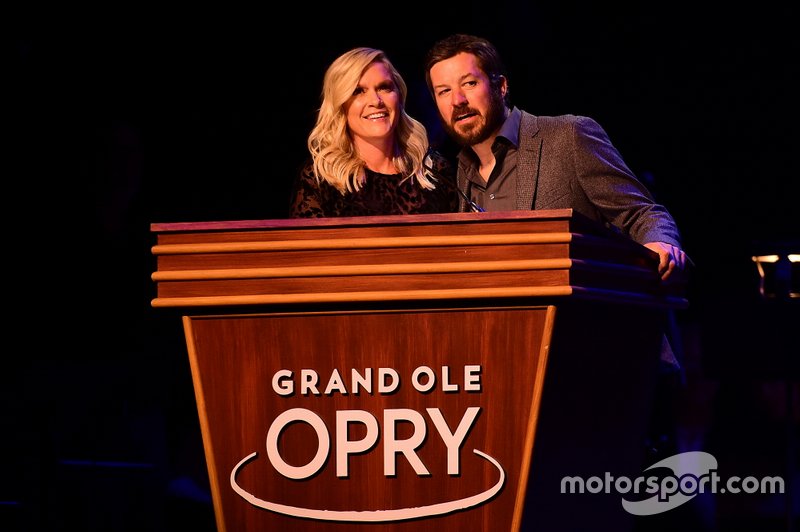 Monster Energy NASCAR Cup Series driver Martin Truex Jr. and his partner Sherry Pollexs)