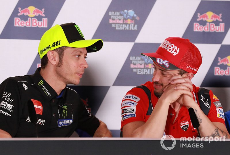 Valentino Rossi, Yamaha Factory Racing, Andrea Dovizioso, Ducati Team