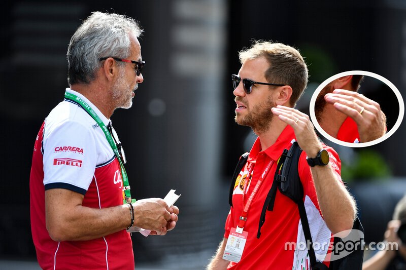Sebastian Vettel com aliança