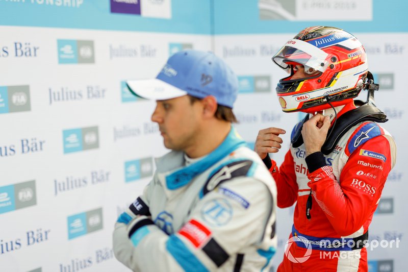 Jérôme d'Ambrosio, Mahindra Racing, with Felipe Massa, Venturi Formula E