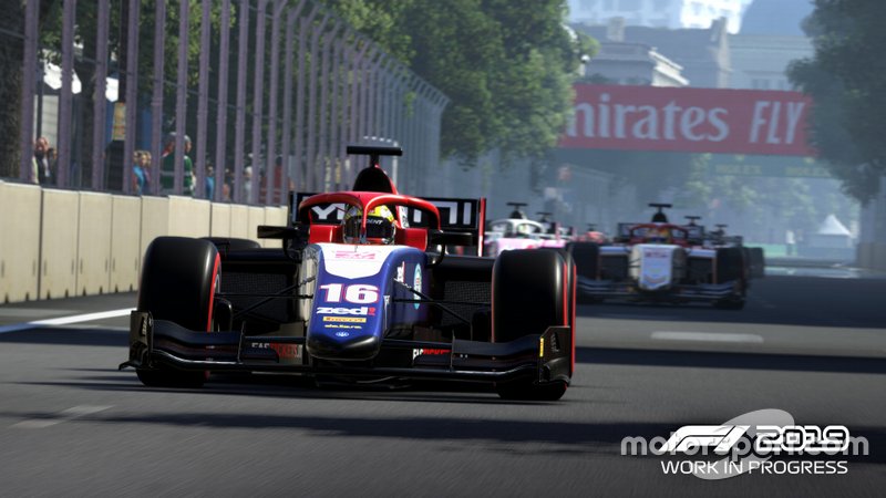 Imagen de la FIA F2 en el videojuego 'F1 2019'