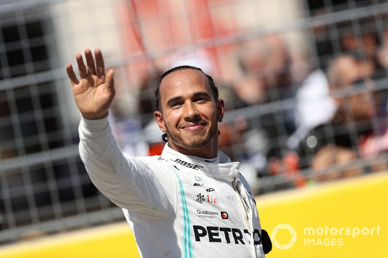 Le poleman Lewis Hamilton, Mercedes AMG F1