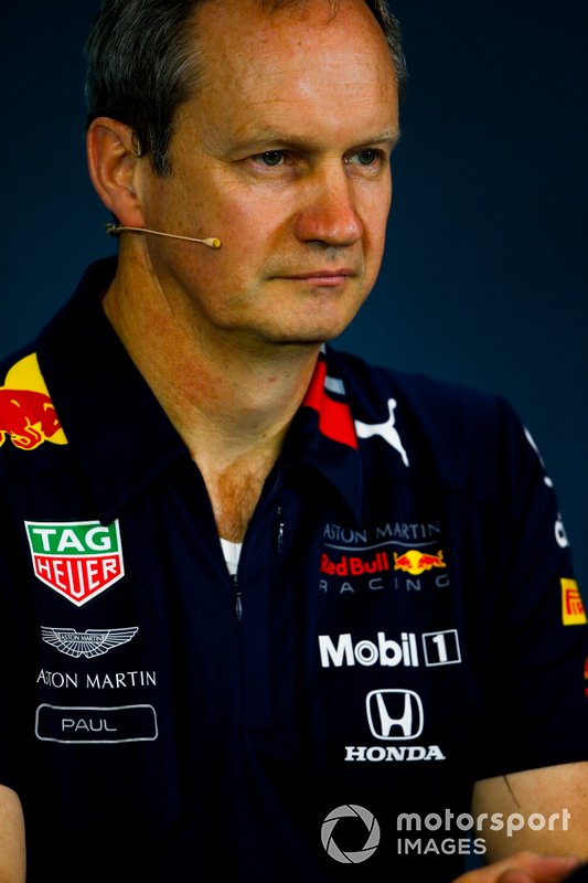 Paul Monaghan, Chief Engineer, Red Bull Racing, in the team principals Press Conference