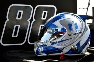 Helmet of Alex Bowman, Hendrick Motorsports, Chevrolet Camaro Nationwide Patriotic