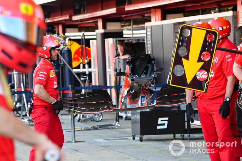 Technical detail of a Ferrari SF90