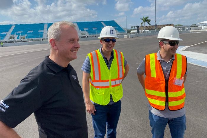 Aspectos de la construcción de la pista para el GP de Miami