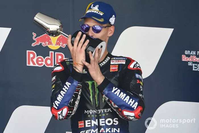 Podio: segundo lugar Fabio Quartararo, Yamaha Factory Racing