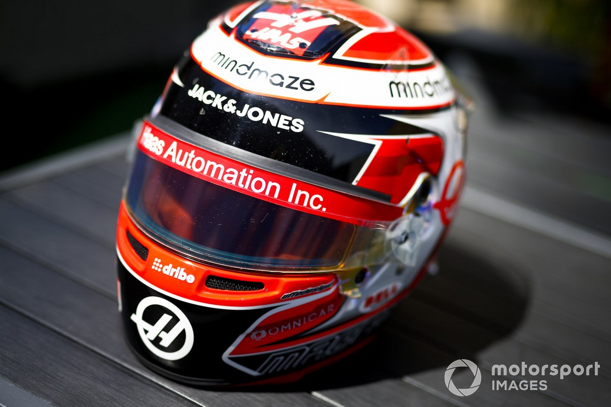 Helmet of Kevin Magnussen, Haas F1