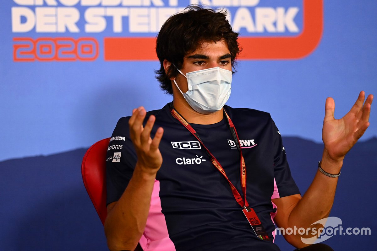 Lance Stroll, Racing Point in the press conference