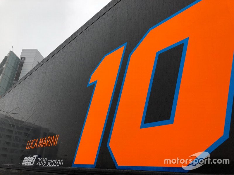 Luca Marini, Sky Racing Team VR46 logo on the truck