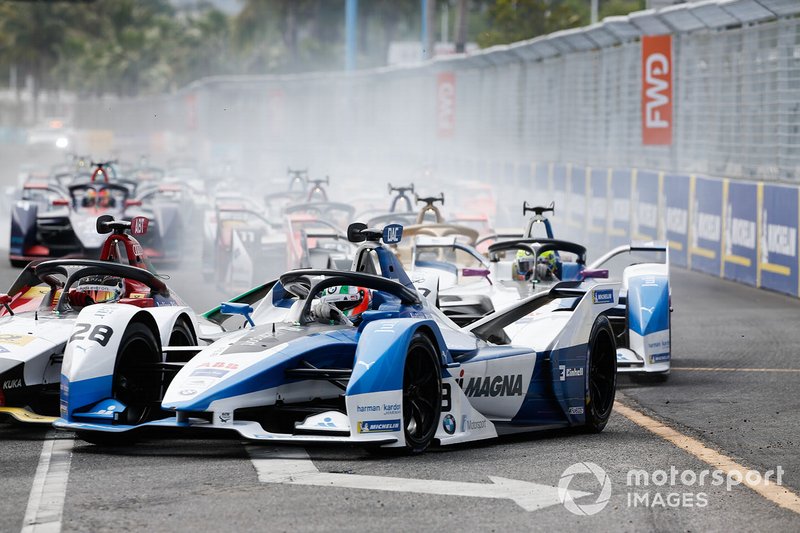 Antonio Felix da Costa, BMW I Andretti Motorsports, BMW iFE.18, Alexander Sims, BMW I Andretti Motorsports, BMW iFE.18, en la salida