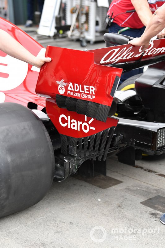Rear wing of the Alfa Romeo Racing C38
