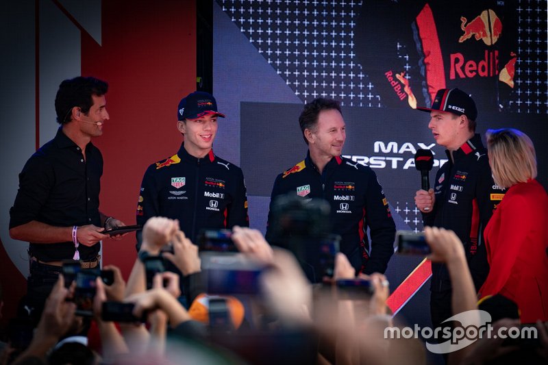 Mark Webber, Pierre Gasly, Red Bull Racing, Max Verstappen, Red Bull Racing, Christian Horner, Red Bull Racing Team Principal