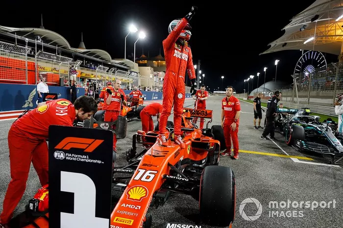 Ganador de la pole Charles Leclerc, Ferrari