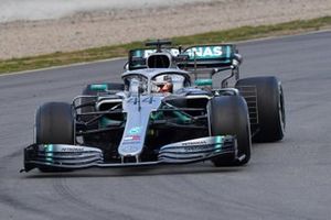 Lewis Hamilton, Mercedes-AMG F1 W10 EQ Power+, avec des capteurs aéro