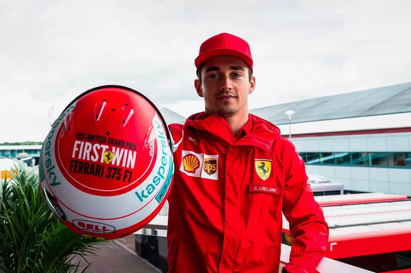Il casco di Charles Leclerc, Ferrari