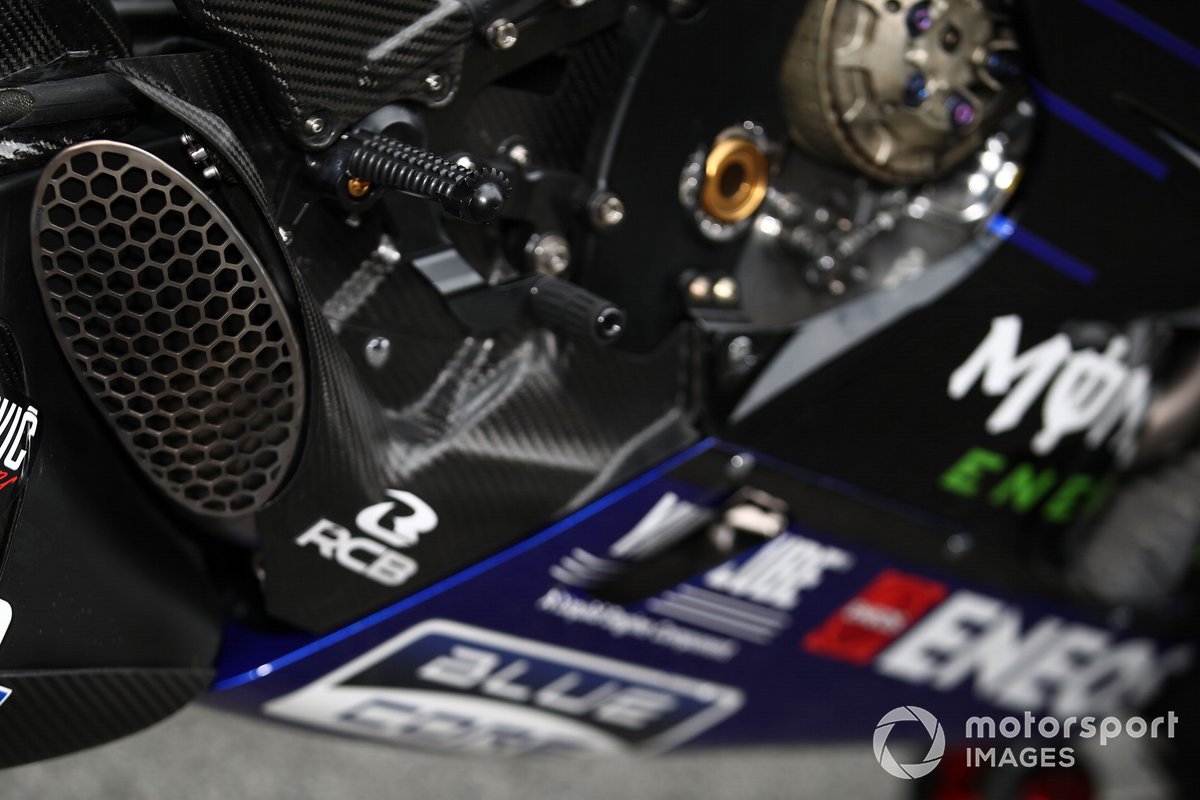 Dettaglio della moto del team Yamaha Factory Racing, MotoGP