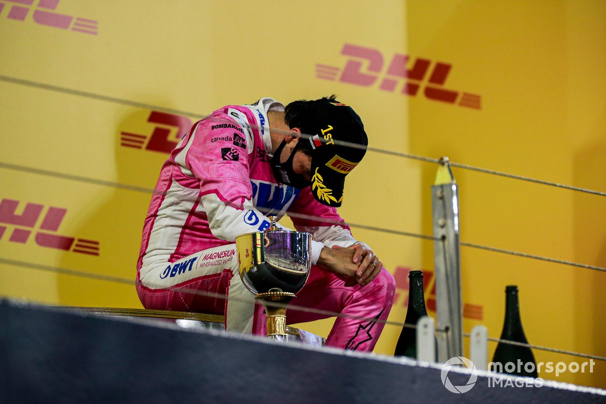 Podio: ganador de la carrera Sergio Pérez, Racing Point