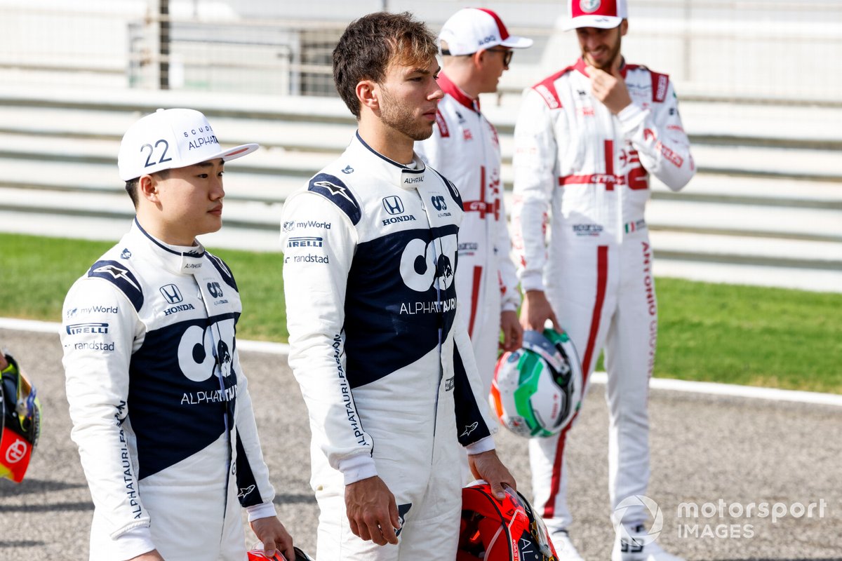 Yuki Tsunoda, AlphaTauri and Pierre Gasly, AlphaTauri