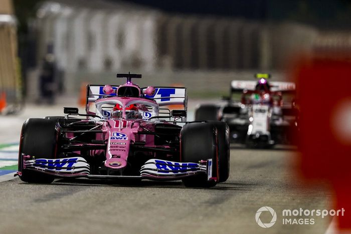 Sergio Pérez, Racing Point RP20, Antonio Giovinazzi, Alfa Romeo Racing C39