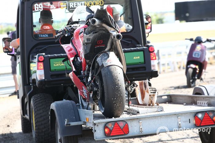 Augusto Fernández, Tech3 GASGAS Factory Racing moto accidentada