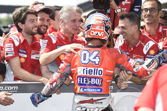 Ganador de la pole Andrea Dovizioso, Ducati Team, Ciabatti