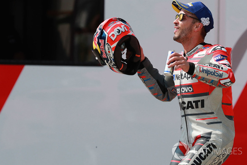 Podium: race winner Andrea Dovizioso, Ducati Team