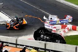 Crash, Pascal Wehrlein and Felipe Massa on the Polaris Slingshot SLR