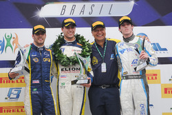 Pódio da primeira corrida da F3 Brasil em Interlagos