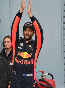 Daniel Ricciardo, Red Bull Racing celebrates in parc ferme