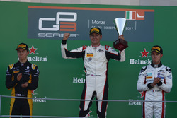Podium: Jack Aitken, ART Grand Prix, George Russell, ART Grand Prix, Anthoine Hubert, ART Grand Prix