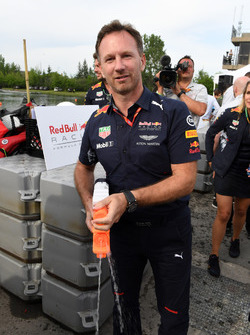 Christian Horner, Red Bull Racing Team Principal at the raft race