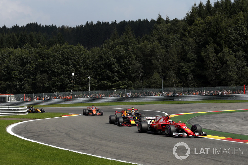 Kimi Raikkonen, Ferrari SF70H alla partenza della gara